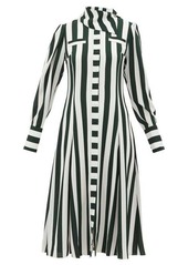Emilia Wickstead Lucille striped georgette shirt dress