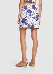 Emilia Wickstead Imy Printed Cotton Mini Wrap Skirt