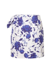 Emilia Wickstead Imy Printed Cotton Mini Wrap Skirt