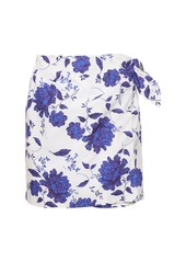 Emilia Wickstead Imy Printed Cotton Mini Wrap Skirt