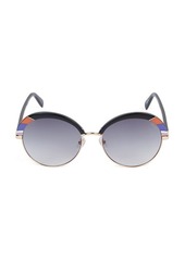 Emilio Pucci 57MM Round Clubmaster Sunglasses