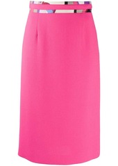 Emilio Pucci abstract-print detail pencil skirt