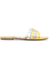 Emilio Pucci abstract-print flat sandals