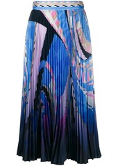 Emilio Pucci abstract-print pleated skirt