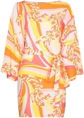 Emilio Pucci abstract-print tie-waist beach dress