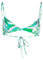 Emilio Pucci Albizia-print triangle bikini top
