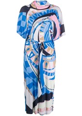 Emilio Pucci cowl-neck abstract-print dress