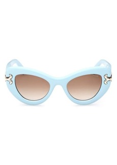 Emilio Pucci 50mm Gradient Small Cat Eye Sunglasses