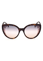 Emilio Pucci 58mm Gradient Cat Eye Sunglasses in Dark Havana /Gradient Smoke at Nordstrom Rack