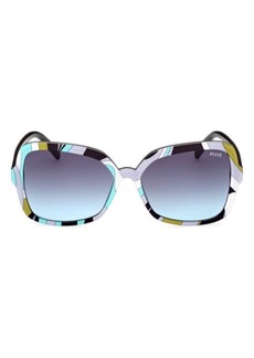 Emilio Pucci 60mm Gradient Butterfly Sunglasses