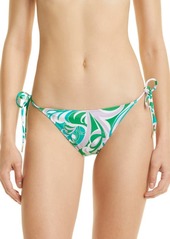 Emilio Pucci Albizia Side Tie Bikini Bottoms in 064 Verde Smeraldo at Nordstrom