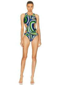 Emilio Pucci Cut Out One Piece Swimsuit