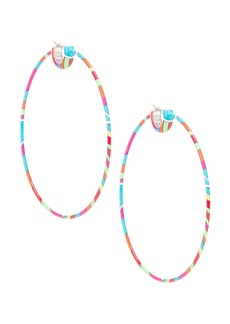 Emilio Pucci Large Printed Hoop Earrings