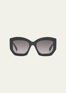 Emilio Pucci Oversized Logo Acetate & Metal Sunglasses