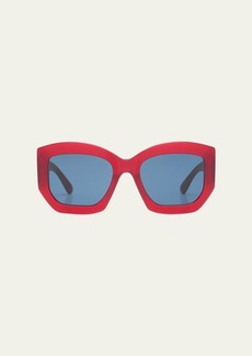 Emilio Pucci Oversized Logo Acetate & Metal Sunglasses