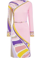Emilio Pucci Woman Belted Printed Jersey Dress Baby Pink