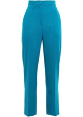 Emilio Pucci Woman Cropped Stretch-wool Tapered Pants Blue