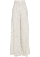 Emilio Pucci Woman Donegal Linen-blend Bouclé-tweed Wide-leg Pants Ivory