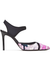 Emilio Pucci Woman Neoprene And Printed Velvet Pumps Pink