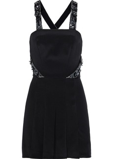 Emilio Pucci - Pleated embellished silk mini dress - Black - IT 38