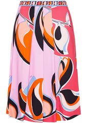 Emilio Pucci Woman Pleated Printed Crepe Skirt Baby Pink