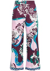 Emilio Pucci Woman Printed Silk-twill Kick-flare Pants Lilac