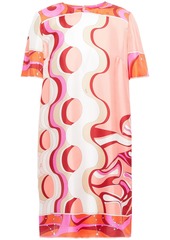 Emilio Pucci Woman Printed Silk-twill Mini Dress Peach