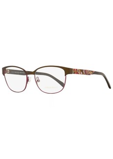 Emilio Pucci Women's Oval Eyeglasses EP5016 050 Brown/Rose 53mm