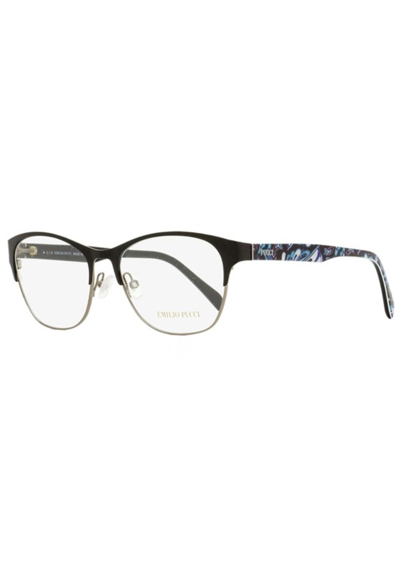 Emilio Pucci Women's Oval Eyeglasses EP5029 001 Black/Ruthenium 53mm