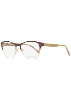 Emilio Pucci Women's Oval Eyeglasses EP5029 081 Violet/Gold/Tan 53mm