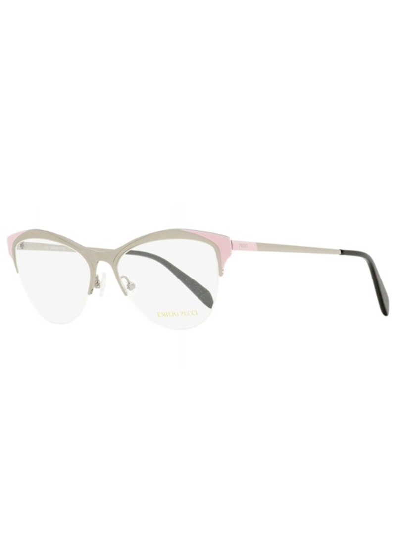 Emilio Pucci Women's Oval Eyeglasses EP5073 020 Ruthenium/Pink/Black 53mm