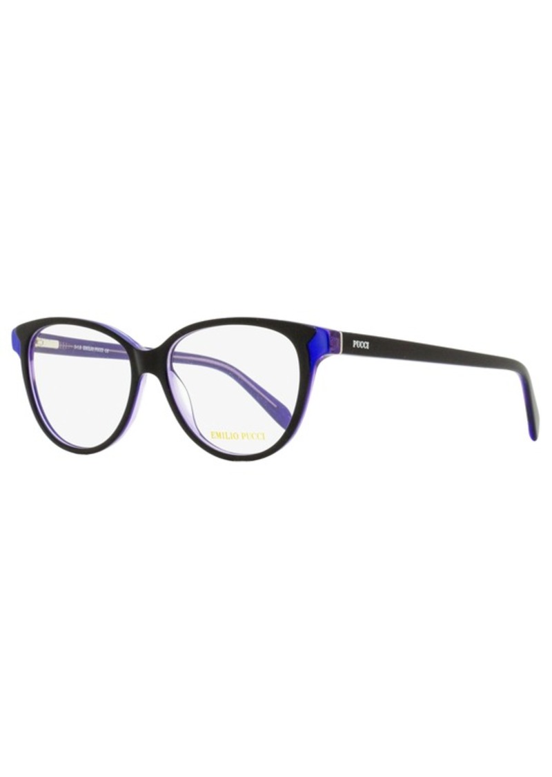 Emilio Pucci Women's Oval Eyeglasses EP5077 005 Black/Violet 53mm
