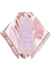 Emilio Pucci faux-pearl embellished silk scarf