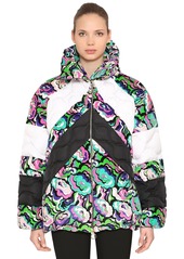 Emilio Pucci Floral Print Nylon & Velvet Down Jacket