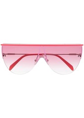 Emilio Pucci geometric shield curved sunglasses