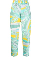 Emilio Pucci Lilly-print cropped trousers