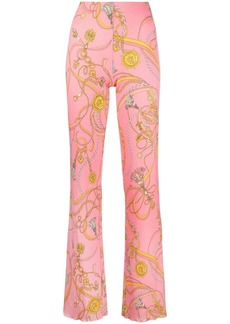 Emilio Pucci Nappine-print flared wool trousers