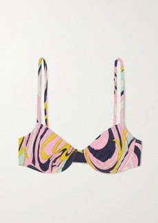 Emilio Pucci Net Sustain Printed Recycled Halterneck Bikini Top