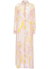 Emilio Pucci Printed Cotton & Silk Long Dress