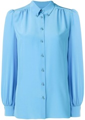 Emilio Pucci Turquoise Silk Button-Down Shirt
