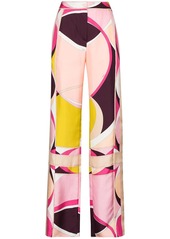 Emilio Pucci x Browns 50 abstract-print wide-leg silk trousers