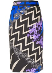 Emilio Pucci x Koché Lupa all-over straight skirt