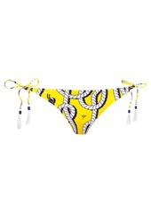 Emma Pake Woman Tasseled Printed Low-rise Bikini Briefs Yellow