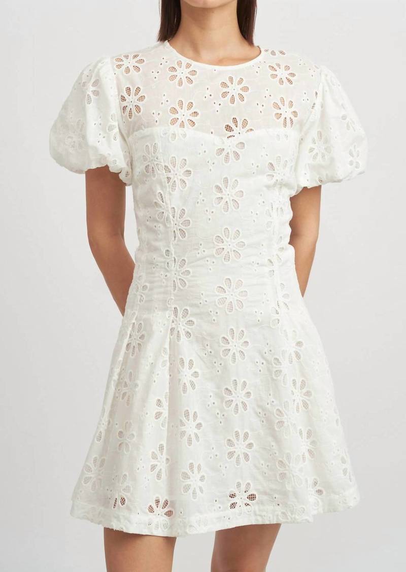 En Saison Adina Mini Dress In Off White