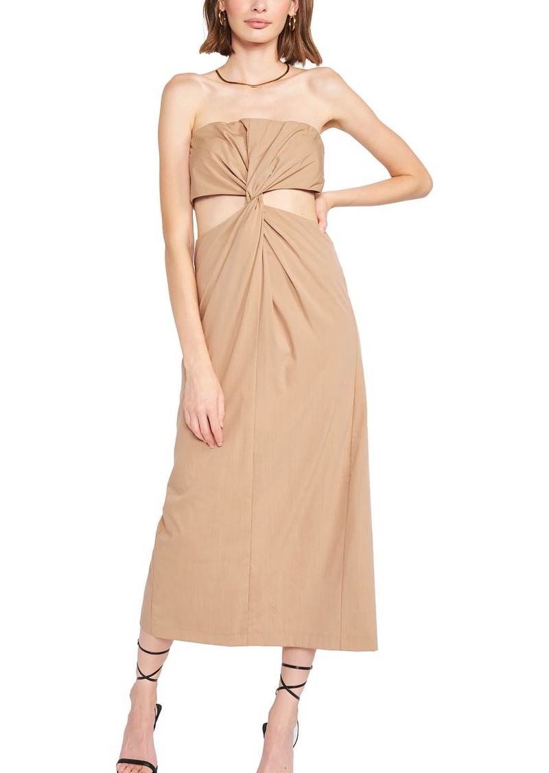 En Saison Beverly Womens Strapless Cut-Out Midi Dress