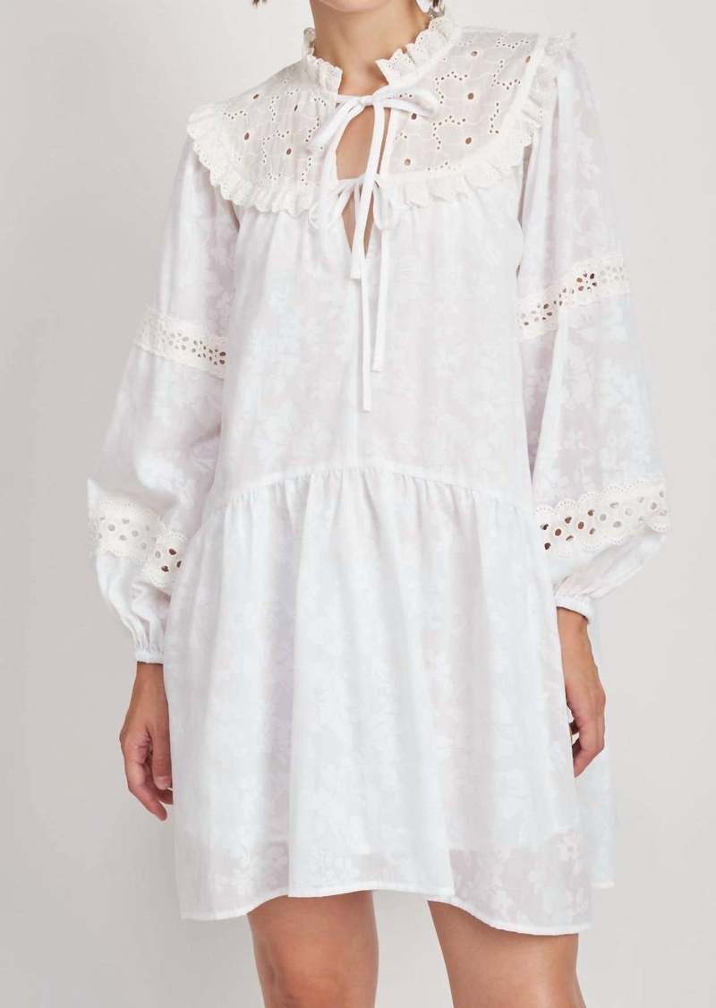 En Saison Delilah Mini Dress In White
