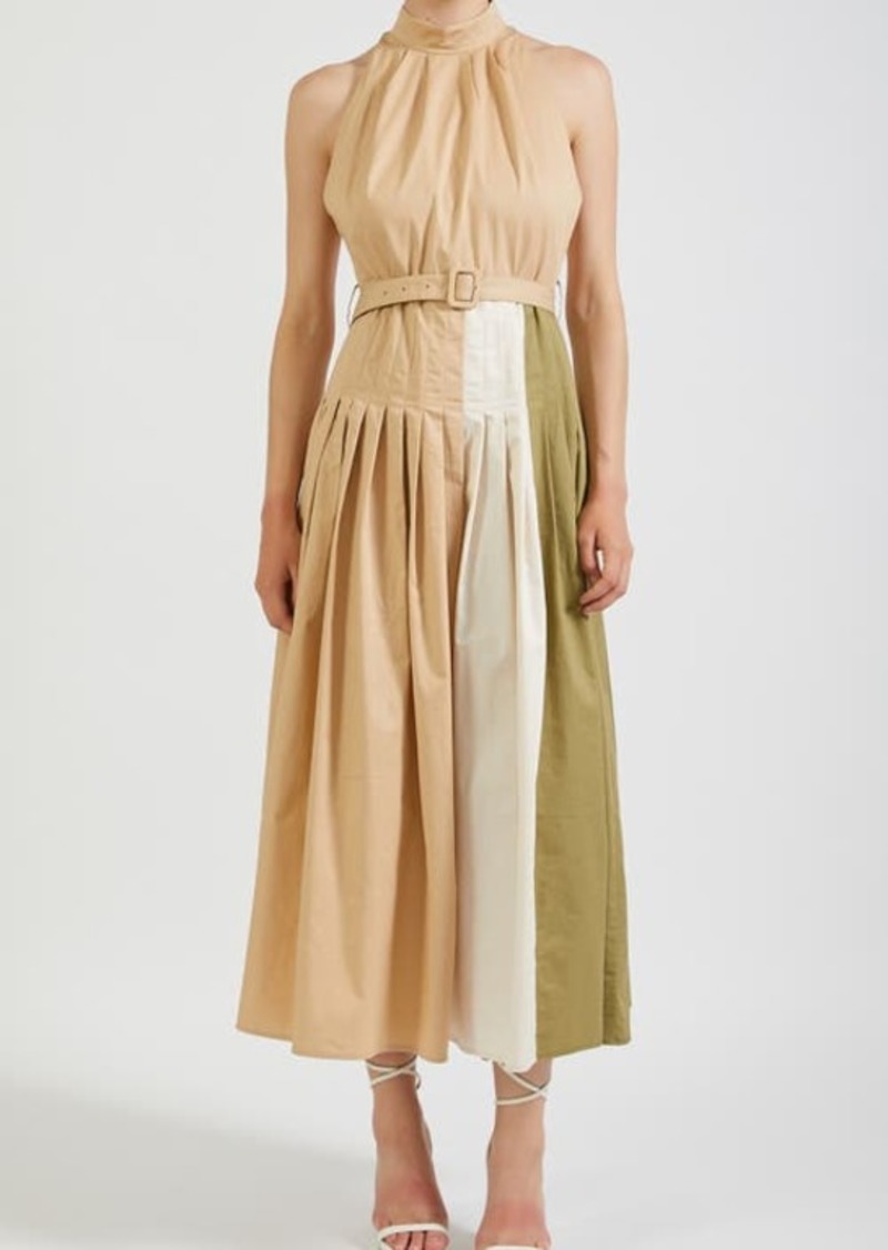 En Saison Clara Colorblock Sleeveless Cotton Dress