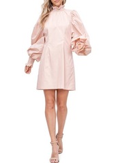 En Saison Exaggerated Long Sleeve Minidress in Natural at Nordstrom