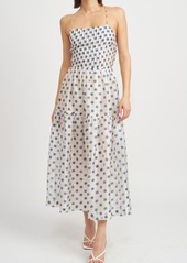 En Saison Frances Polka Dot Strappy Back Dress