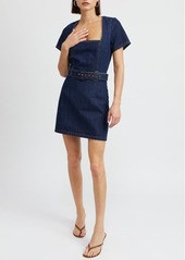 En Saison June Belted Denim Minidress